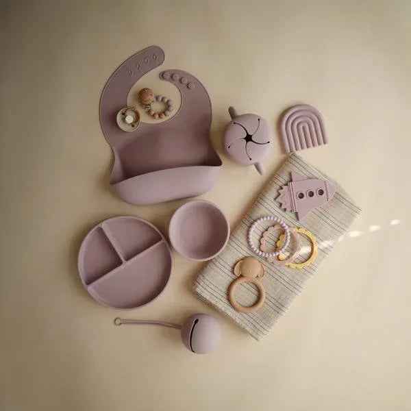 Mushie® Silicone Pacifier Holder Case Soft Lilac - Image 3