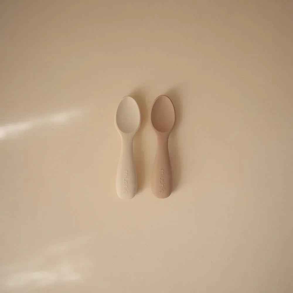 Mushie® Silicone Starter Spoons Natural/Shifting Sand - Image 2
