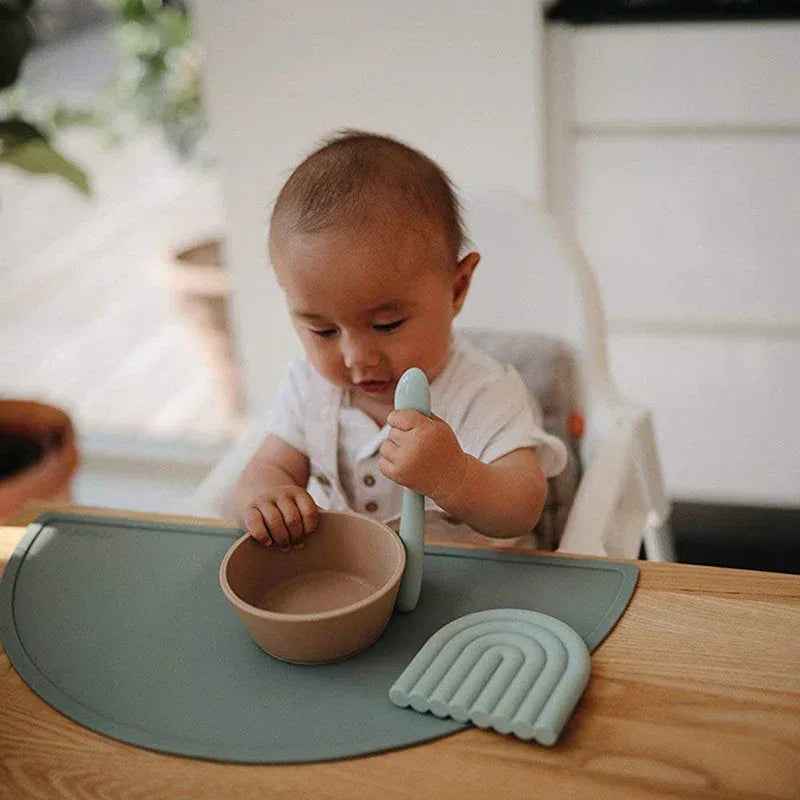 Mushie® Silicone Suction Bowl Cambridge Blue - Image 4