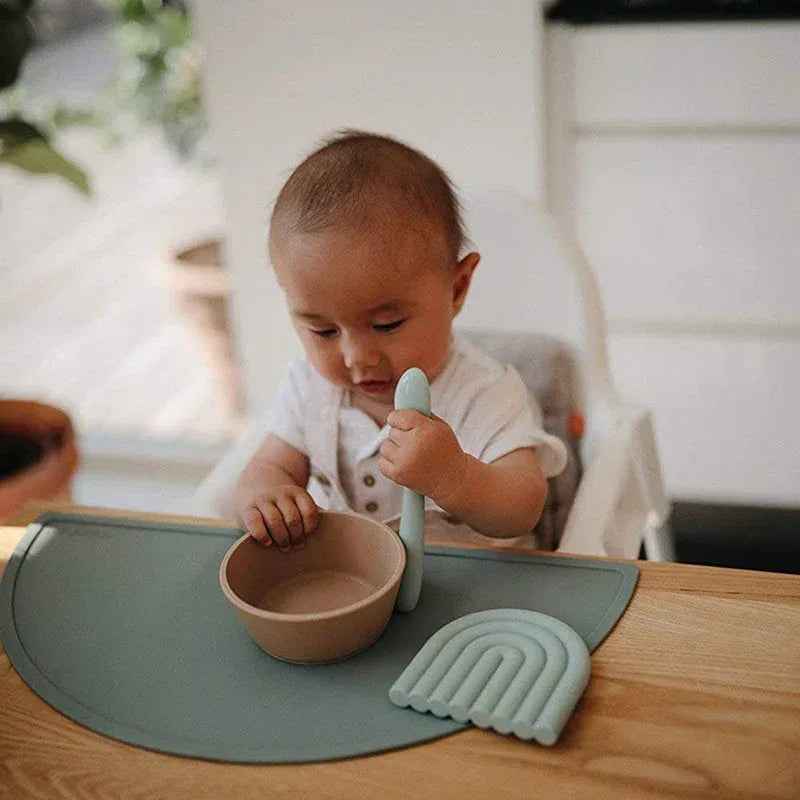 Mushie® Silicone Suction Bowl Powder Blue - Image 4