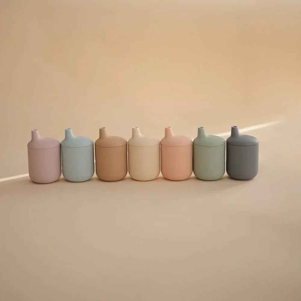 Mushie® Silicone Training Cup + Straw Blush - Image 3