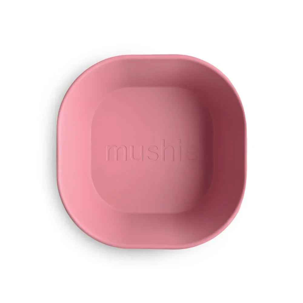 Mushie® Square Dinnerware Bowl Set of 2 Dusty Rose