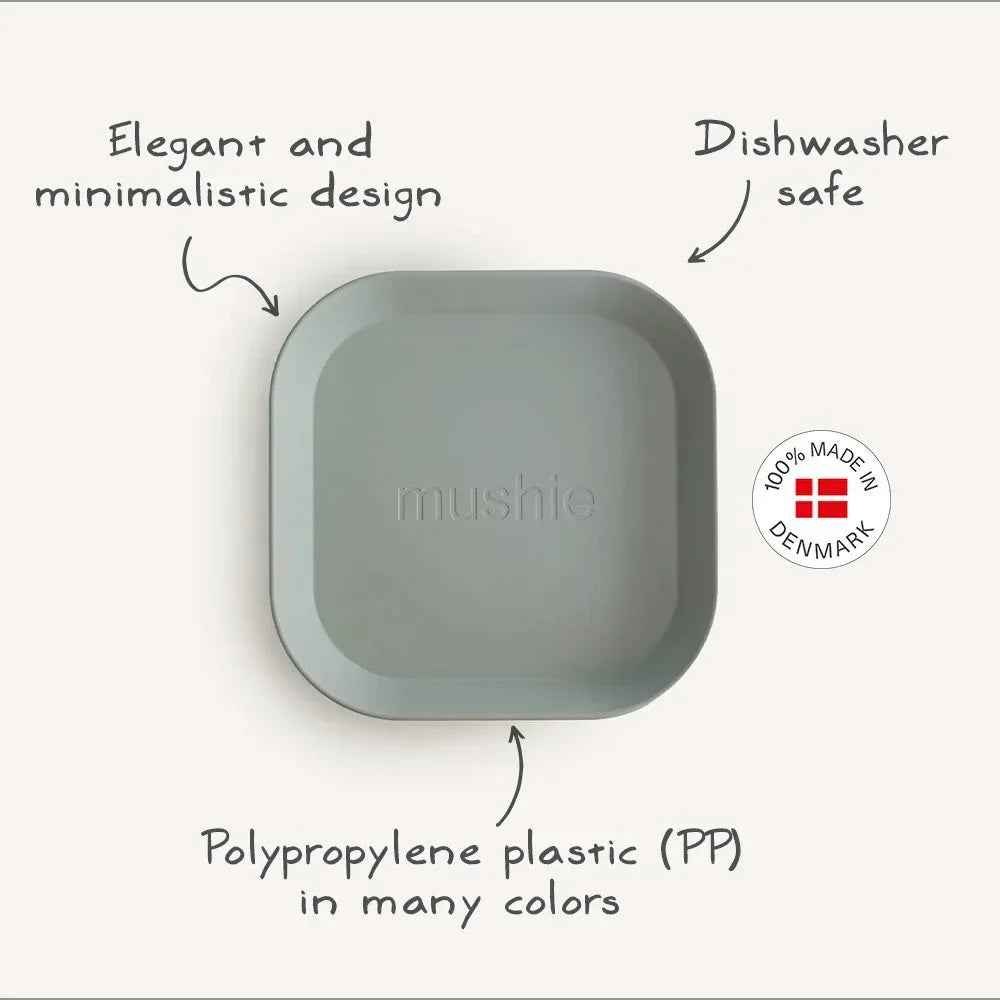 Mushie® Square Dinnerware Plate Set of 2 Twilight Blue - Image 3