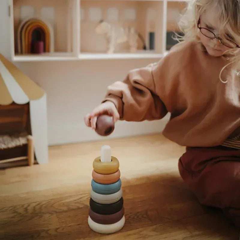 Mushie® Stacking Rings Toy Original - Image 4
