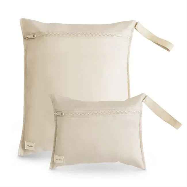 Mushie® Water Resistant Wet Bag 2 Pack​ Fog