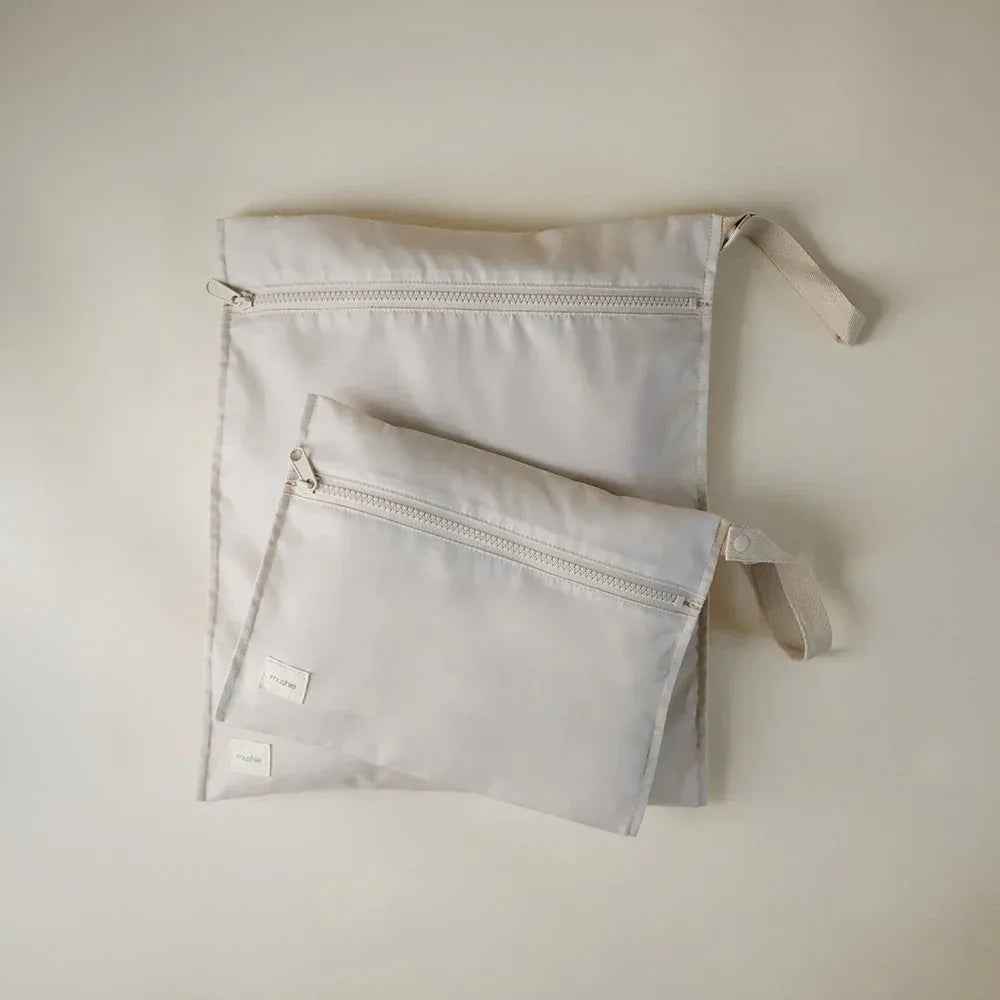 Mushie® Water Resistant Wet Bag 2 Pack​ Fog - Image 2