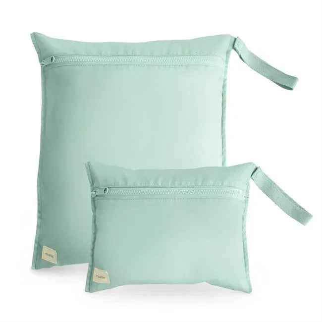 Mushie® Water Resistant Wet Bag 2 Pack​ Roman Green