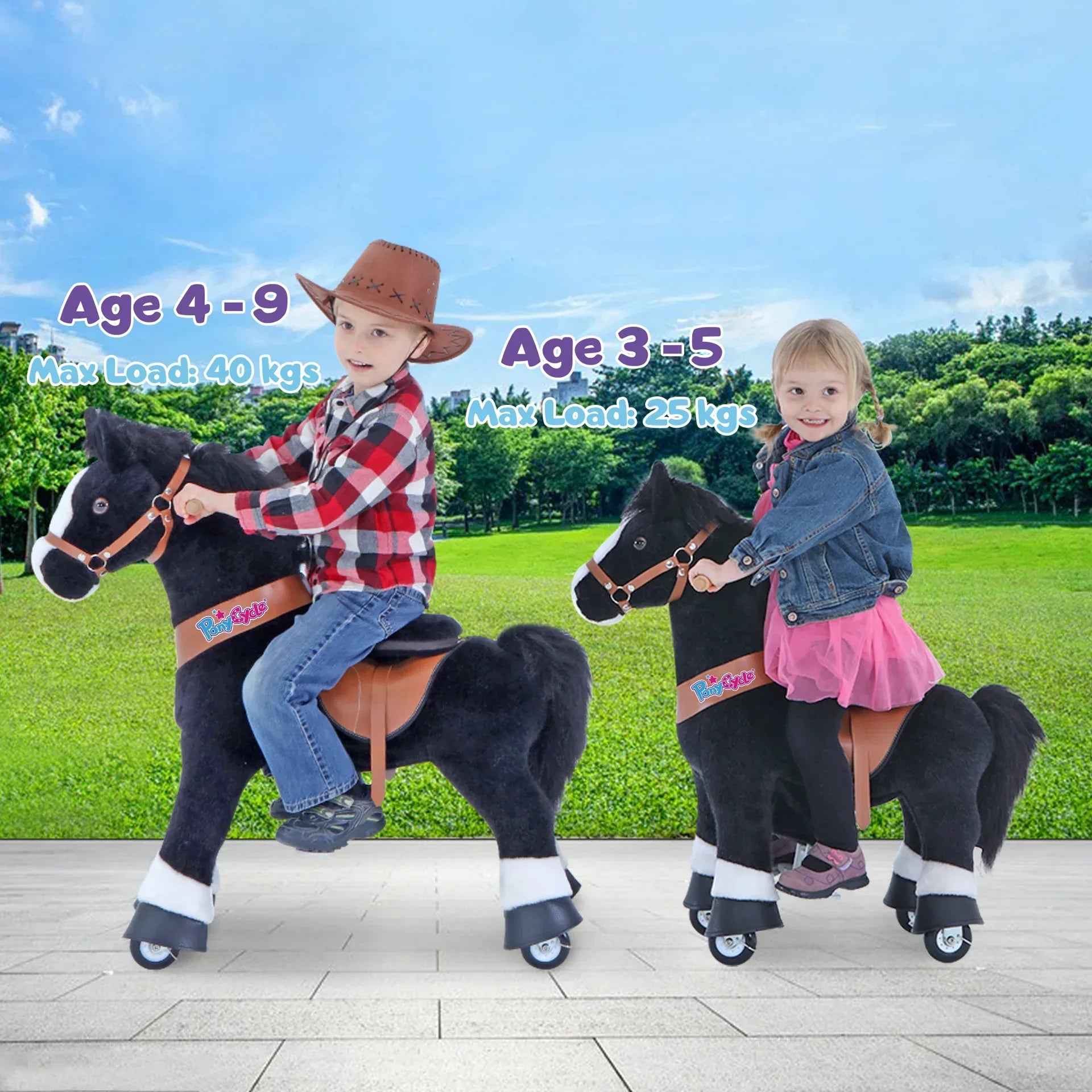 PonyCycle® Horse on the wheels - Black with White Hoof (3-4Y) - Image 8