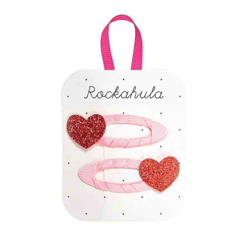 Rockahula® Set of 2 Clips Love Heart Glitter - Image 3