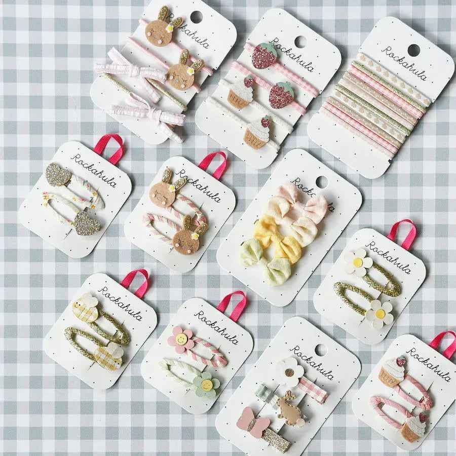 Rockahula® Set of Clips Tiny Blossom Glitter Heart - Image 3