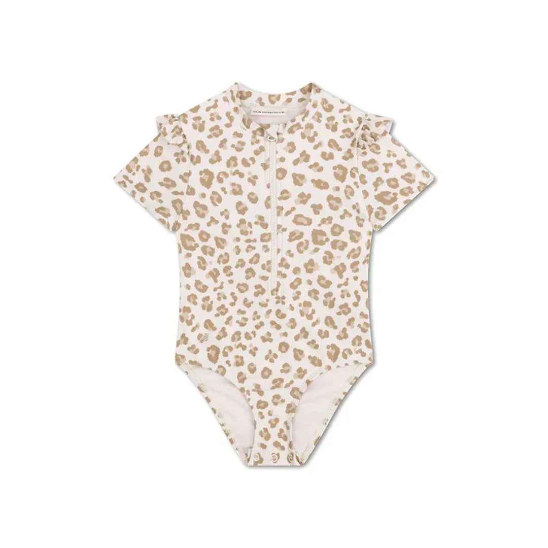 Swim Essentials® Swimsuit with short sleeves Neutral Leopard - Image 10