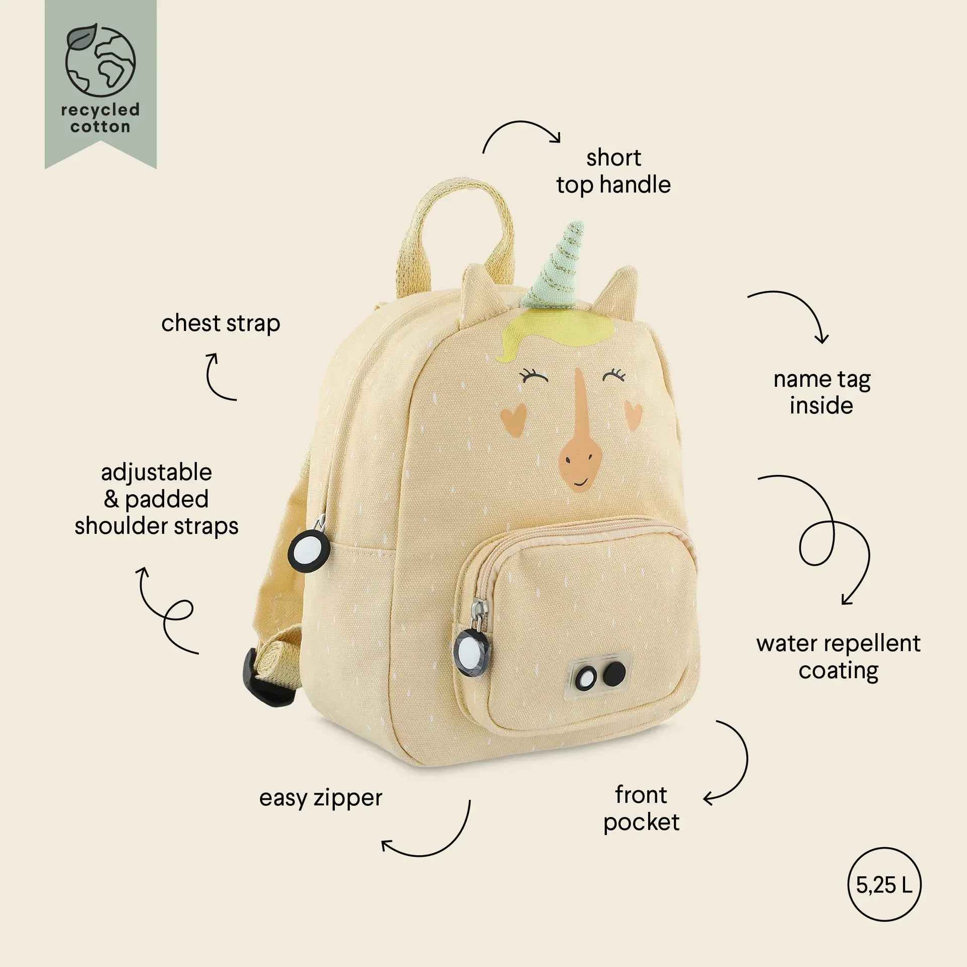 Trixie Baby® Backpack MINI Mrs. Unicorn - Image 6