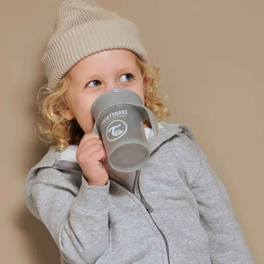 Twistshake® Anti-spill 360 cup 230ml Grey - Image 6